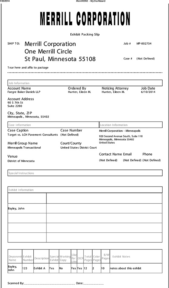 pack slip